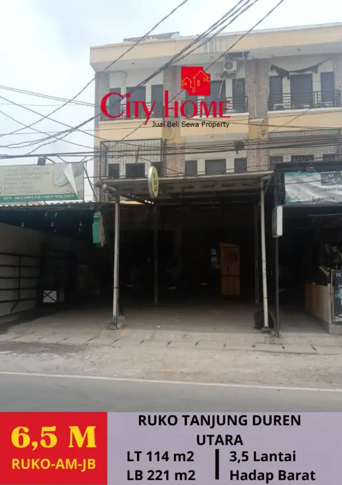 Dijual Ruko 3,5 Lantai di Tanjung Duren Utara