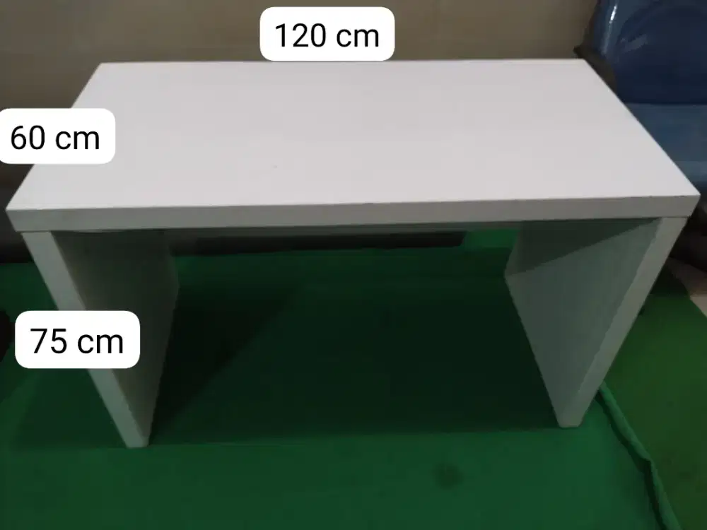 Meja kantor Tanpa Laci 1/2 Biro P.120cm Meja Staff Bekas