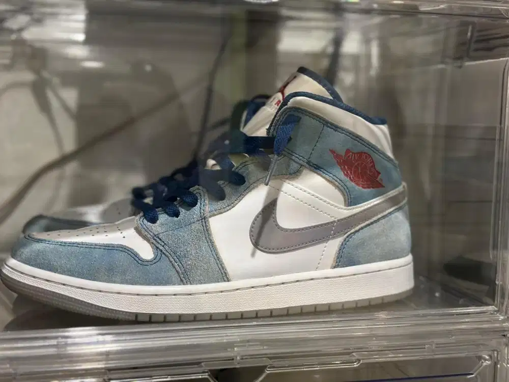 Air Jordan Mid French Blue Fire Red