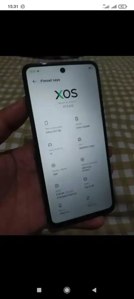 Jual Infinix hot 40i ram 8/256 kelengkapan hp casan mahar 1,250