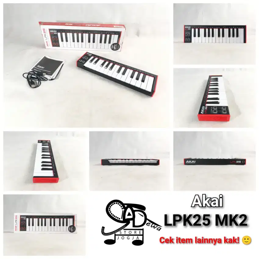 AKAI LPK 25 MK2 LPK25 MKII MIDI CONTROLLER CONTROLER 25 KEYS KEYBOARD