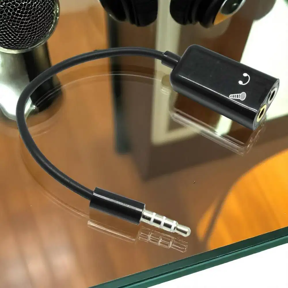 Kabel Microphone Headphone Audio Laptop.