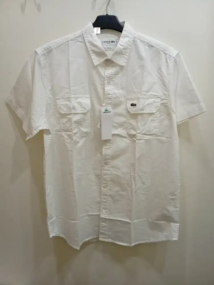 LACOSTE KEMEJA KASUAL PUTIH