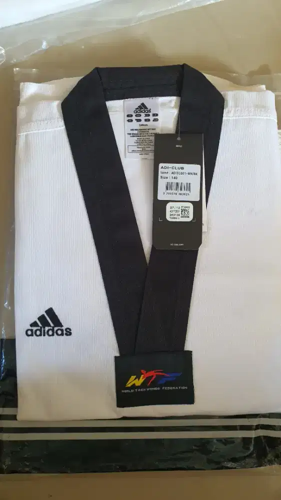 Dobok Taekwondo Adidas Adi Club Original ukuran 140