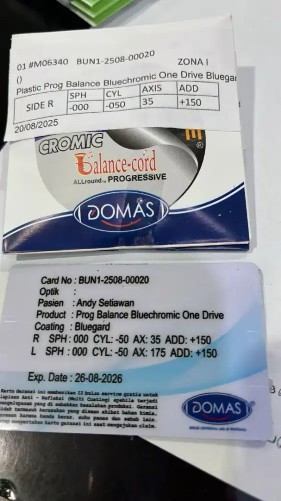 LENSA PROGRESSIVE BLUCROMIC ONE DRIVE BALANCE CORD DOMAS