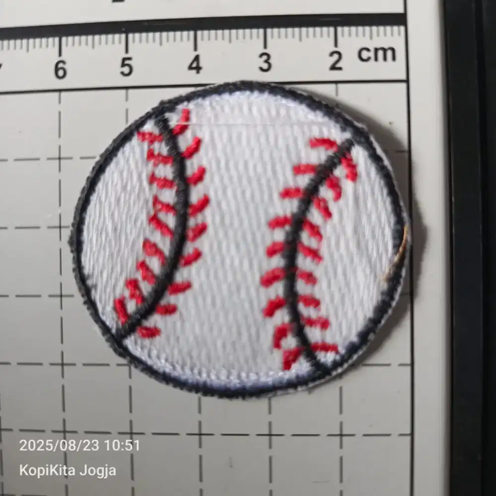 Emblem patch bordir bola baseball