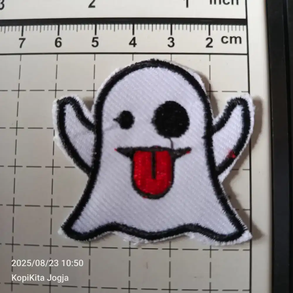 Emblem patch bordir ghost