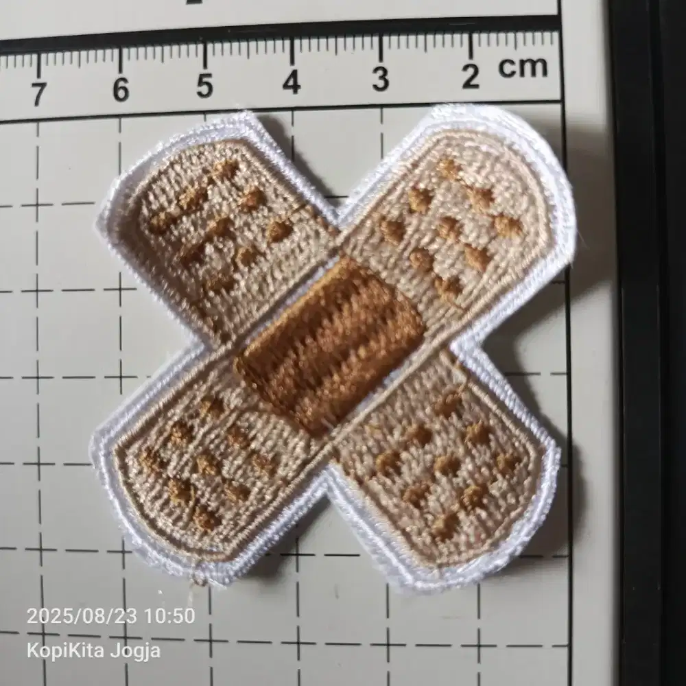 emblem patch bordir double plester