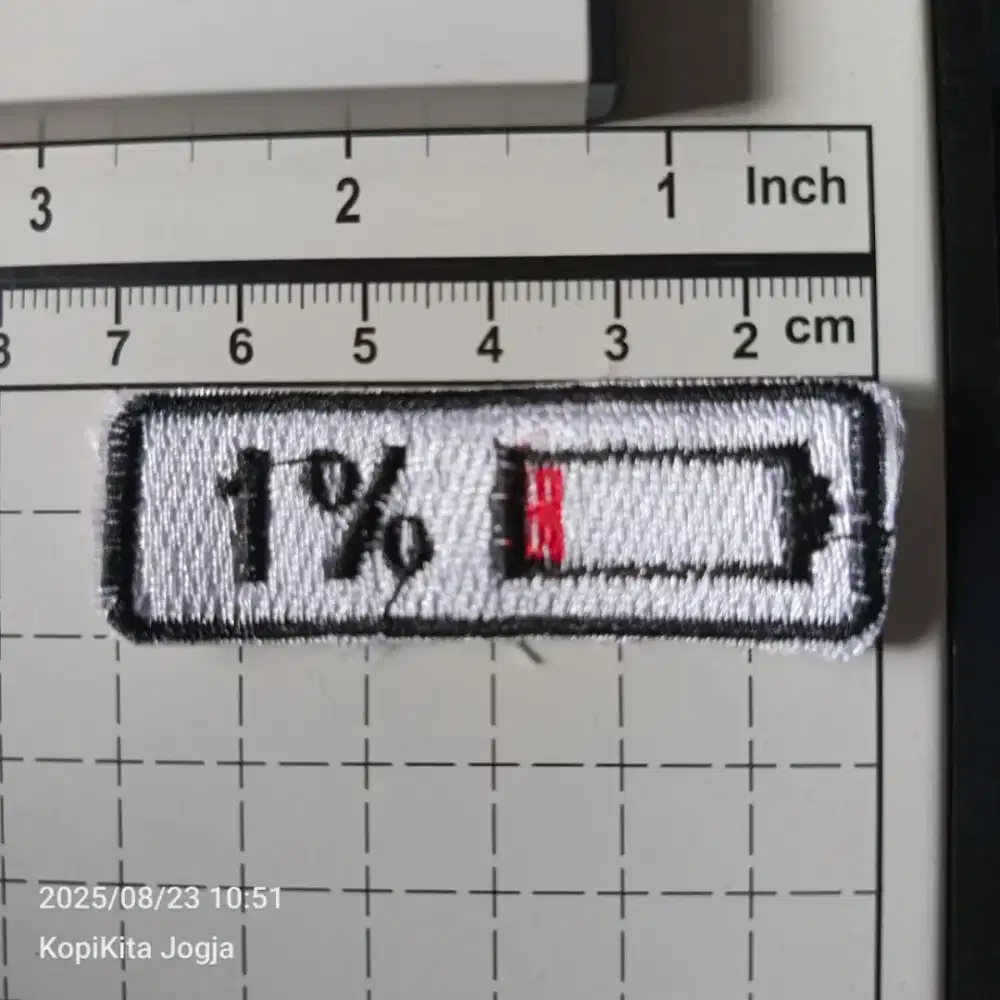 Emblem patch bordir batre 1 persen