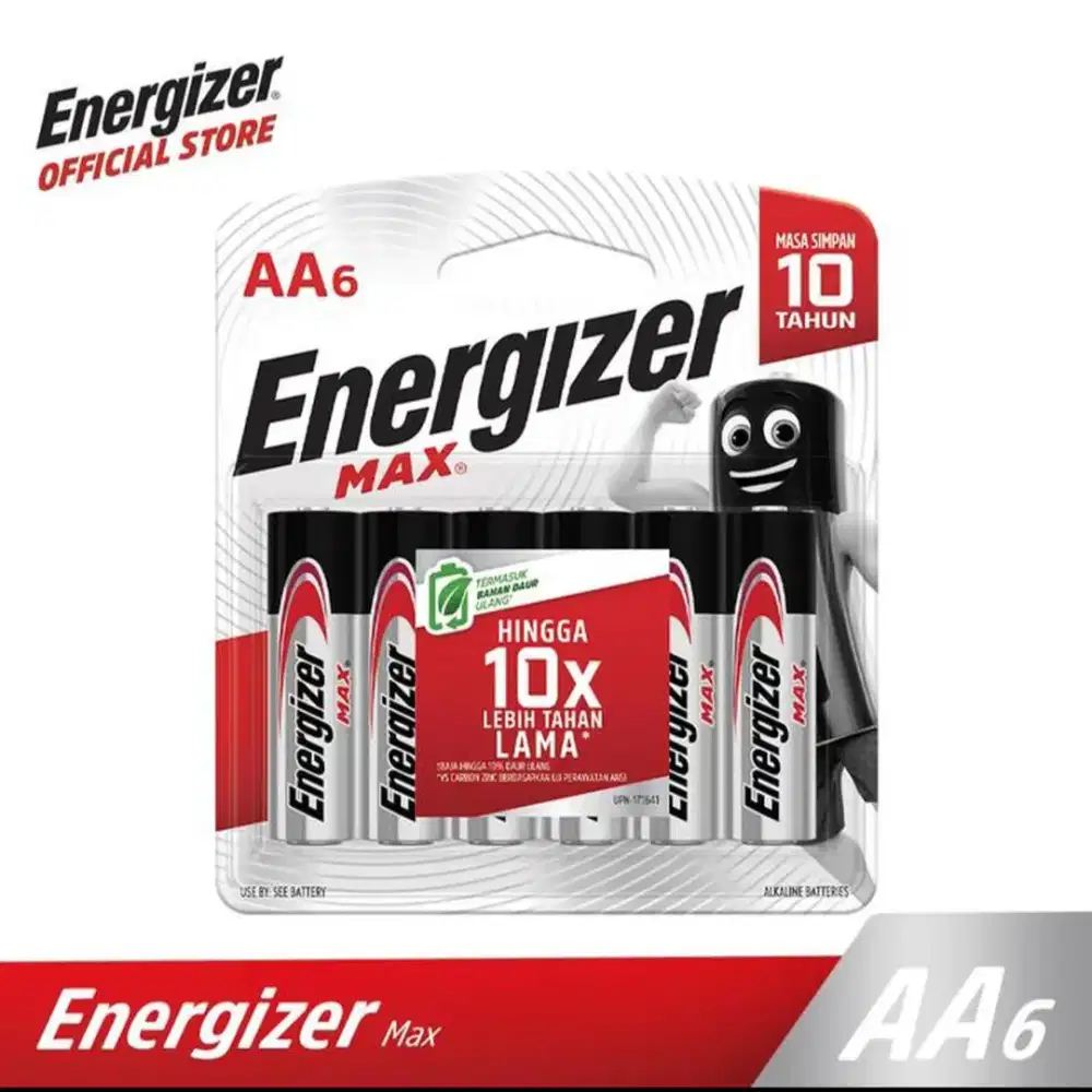 Batrey AA Energizer Max isi 6