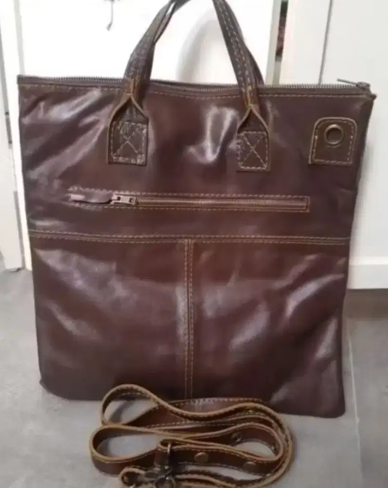 Tas jinjing kulit asli kantor office elegan resmi Tote bag