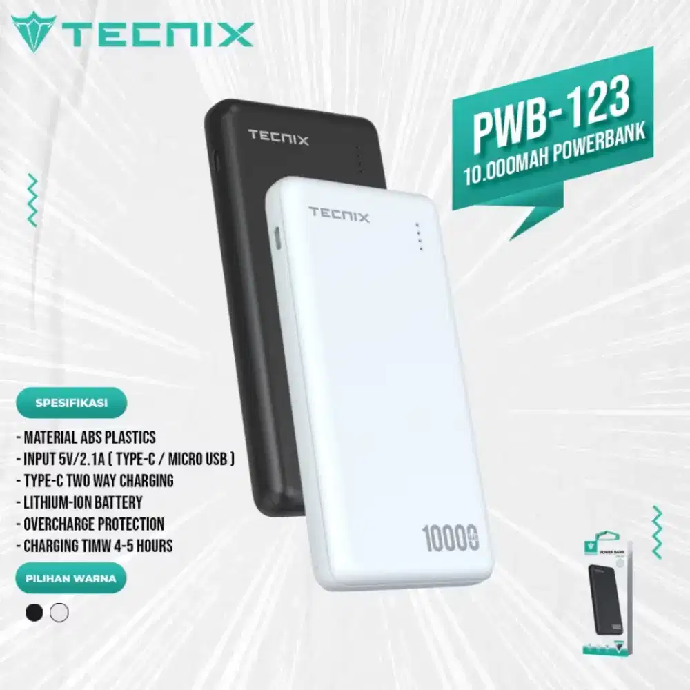 Powerbank Tecnix PWB-123 10.000mAh Slim