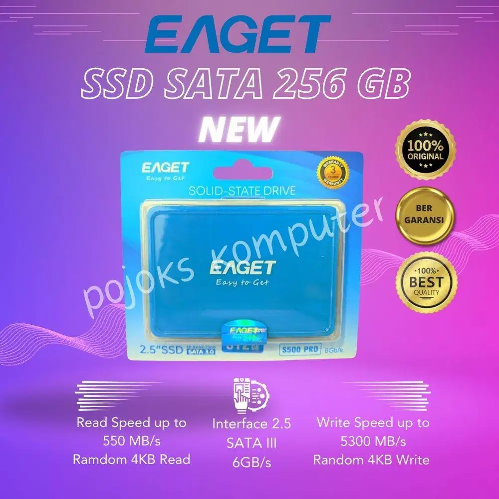 SSD EAGET 256GB 2.5mm [Box] SATA III 6GB/s SSD SATA SSD PC SSD Laptop