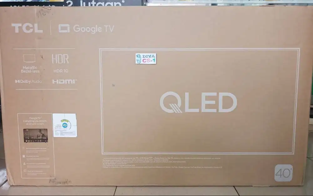 New TV QLED TCL 40V5C Google Android TV FullHD DolbyAudio Digital