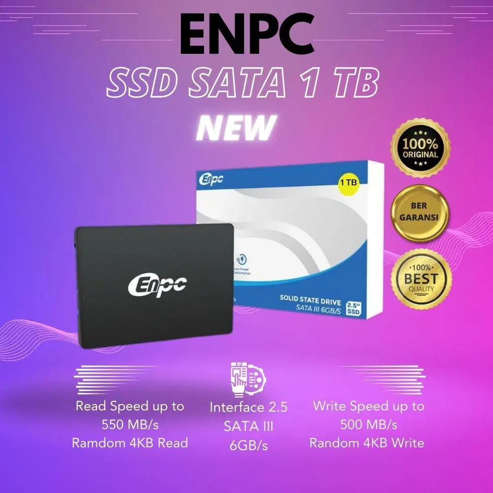 SSD ENPC 1TB 2.5mm [Box] SATA III 6GB/s SSD SATA SSD PC SSD Laptop