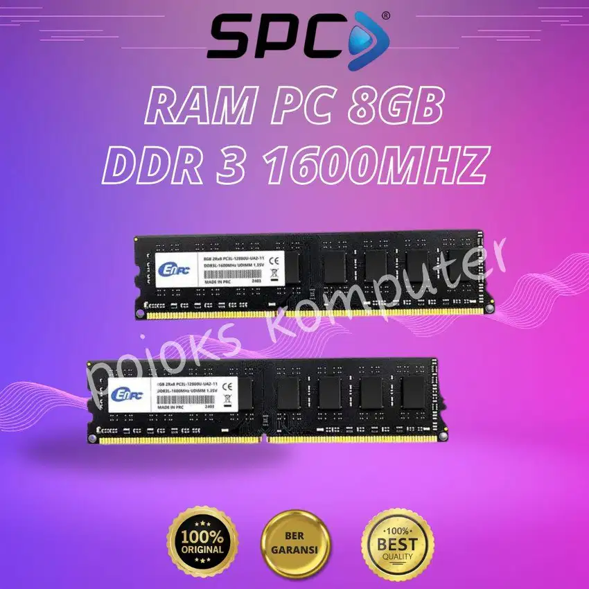 Memory RAM PC Longdim ENLIGHT ENPC 8GB DDR3 1600Mhz PC 12800