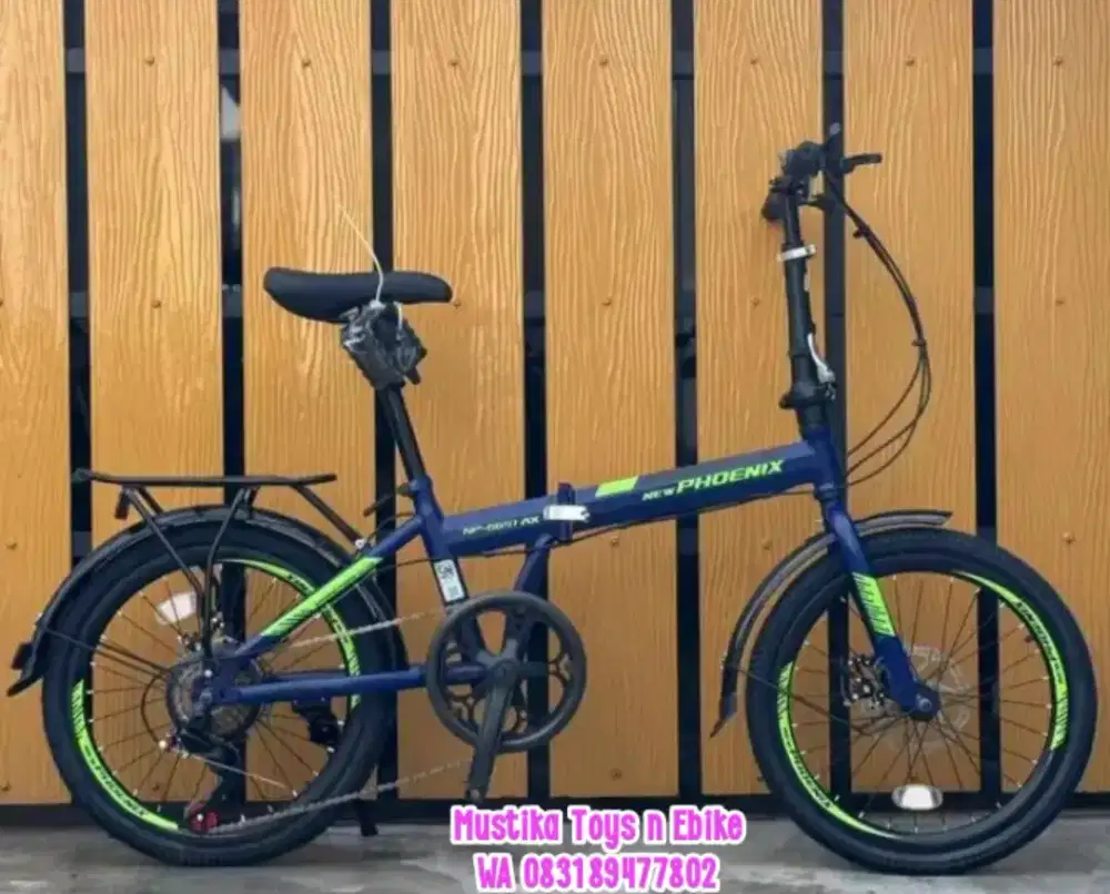 Sepeda Lipat Phoenix uk20 1x 7speed berkualitas bsa naik max bb 90kg