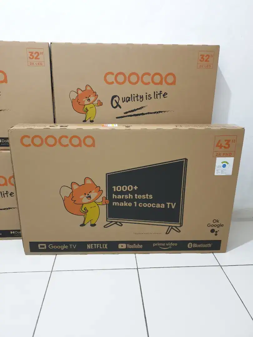 COOCAA GoogleTV Digital 43 inch. Baru, bisa COD + Setting