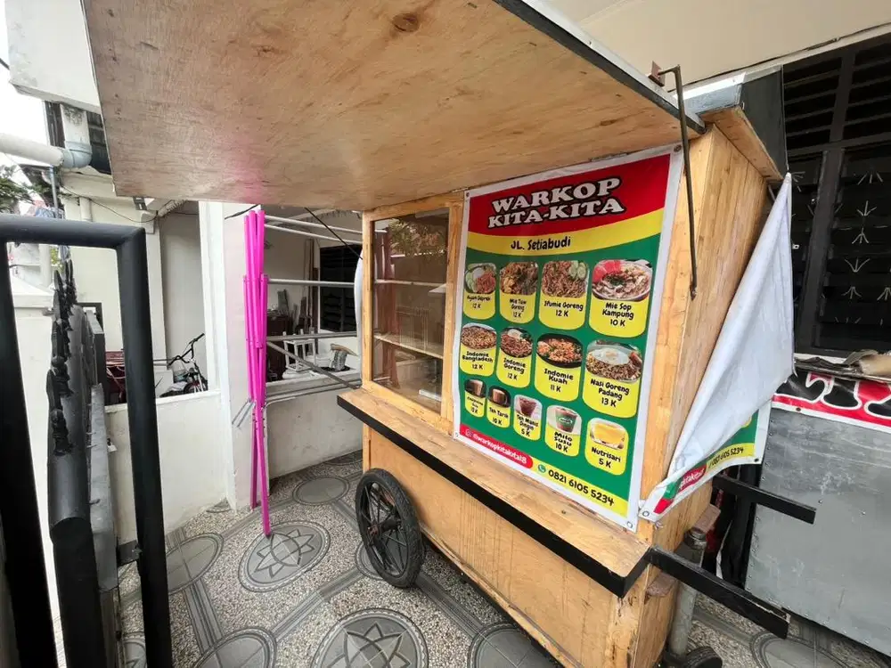 Gerobak Kayu Dorong Untuk jualan