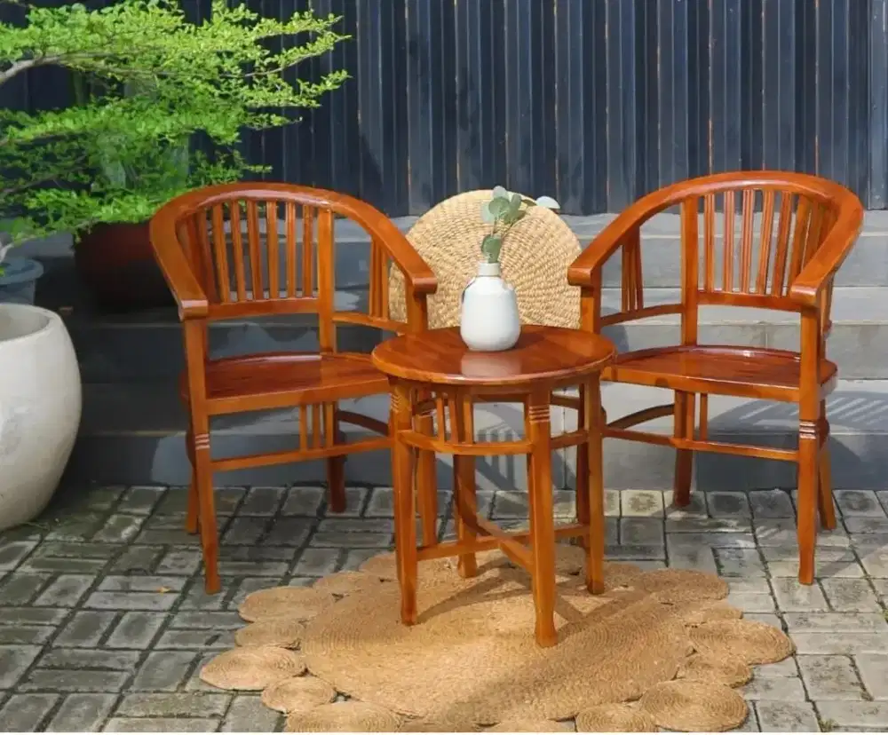 KURSI TERAS JATI 2 KURSI + MEJA