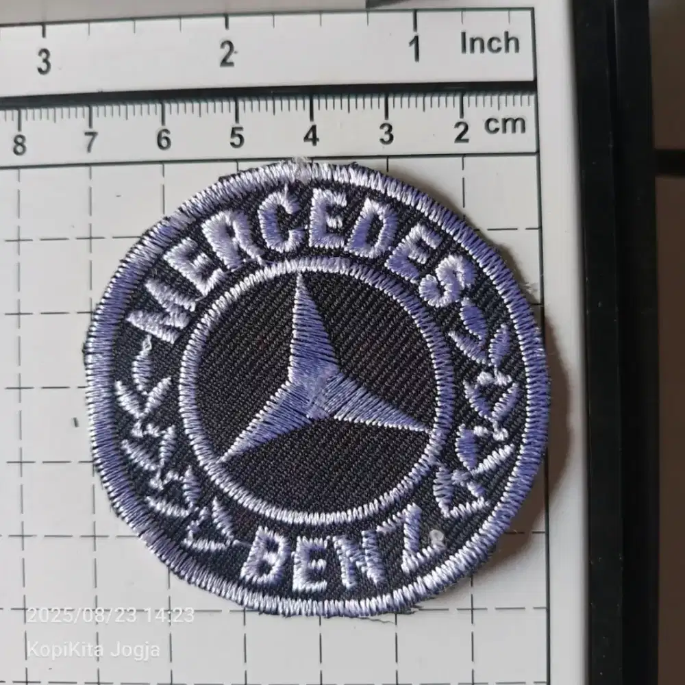Emblem patch bordir mercedes benz