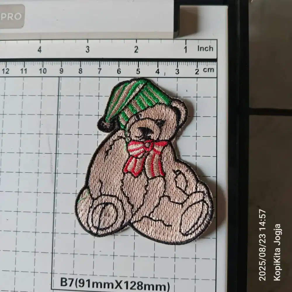 Emblem patch bordir teddy bear