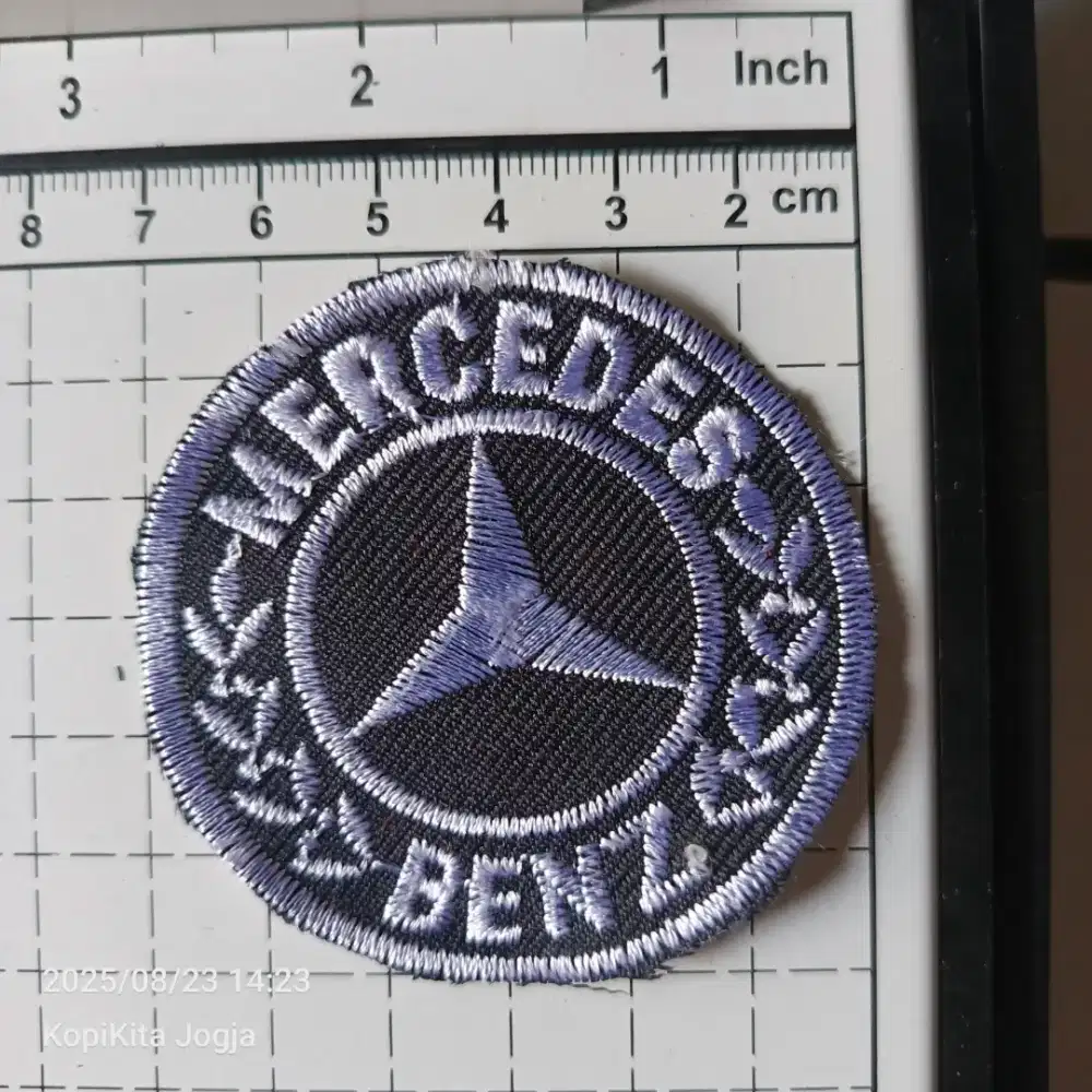 emblem patch bordir mercedes benz