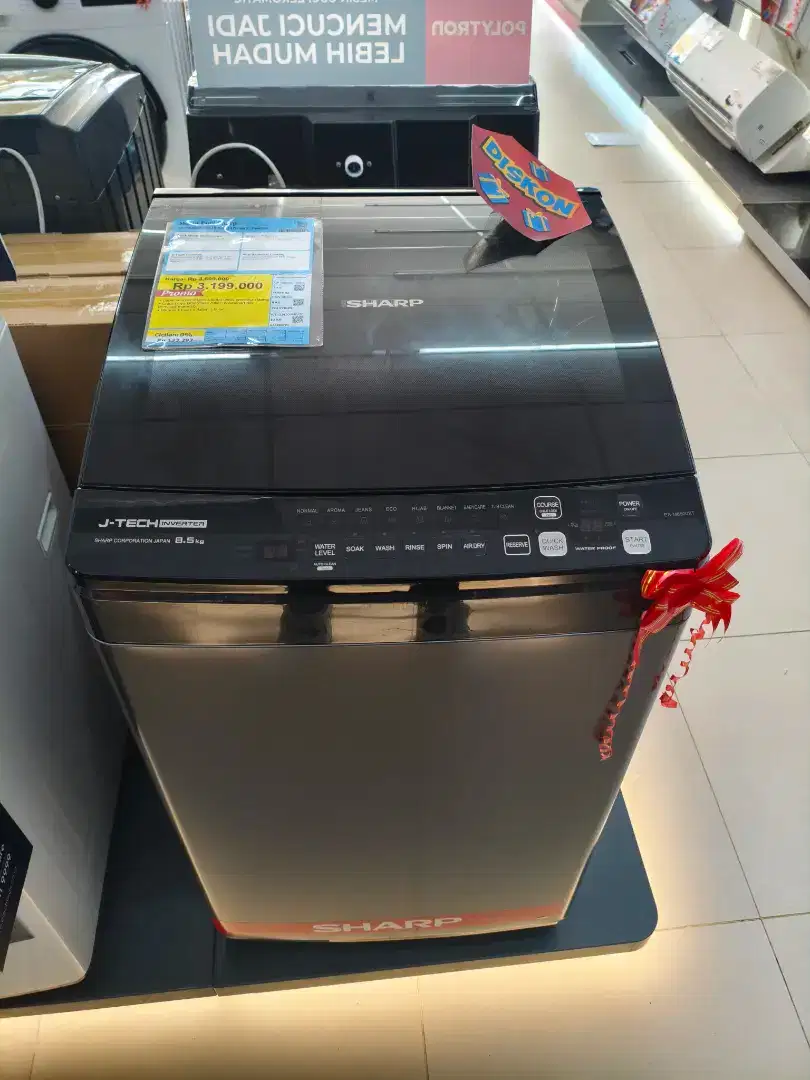 Mesin Cuci 1 Tabung Sharp 8.5 KG Cicilan Tanpa DP Gratis 2x Cicilan