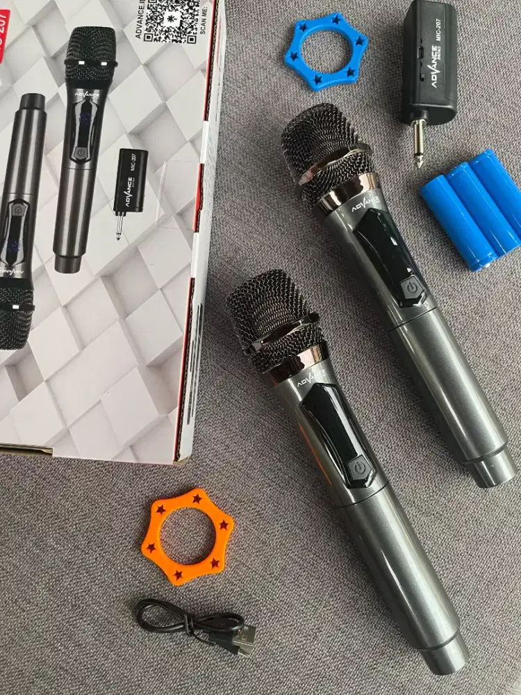 Baru merk ADVANCE 207 mic wireles isi 2 pcs