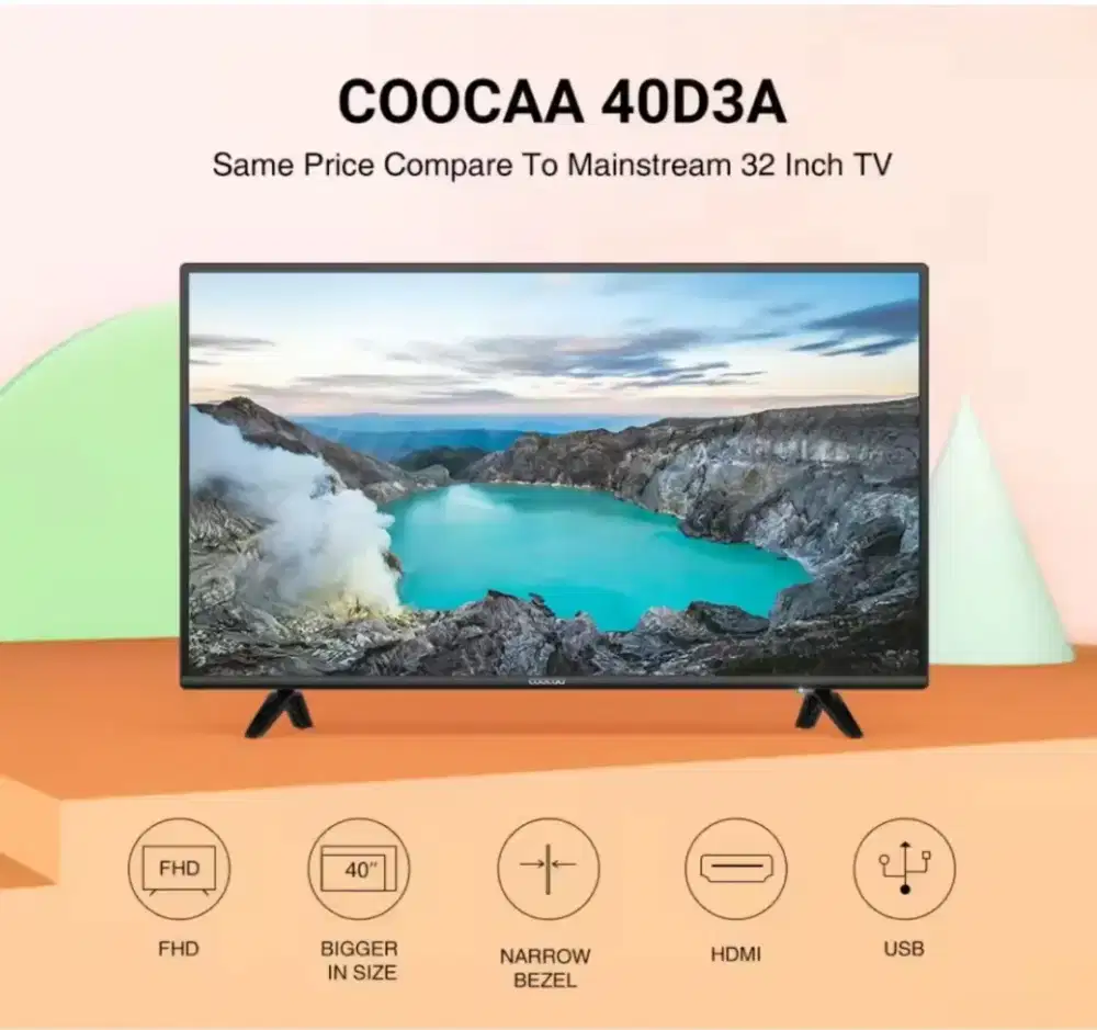 TV coocaa HD 1080p Nego tipis