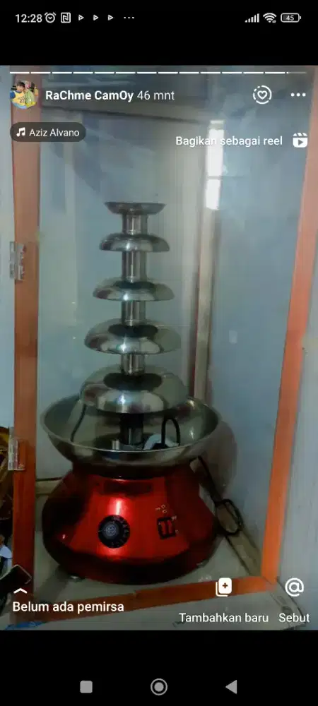 Mesin coklat air mancur 5 tingkat