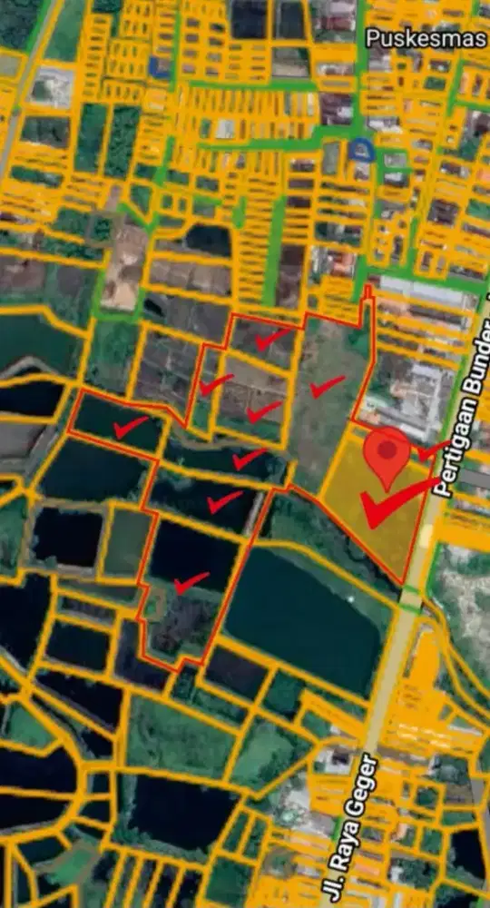 DIJUAL TANAH DI JL IKER IKER GEGER CERME GRESIK LOKASI STRATEGIS