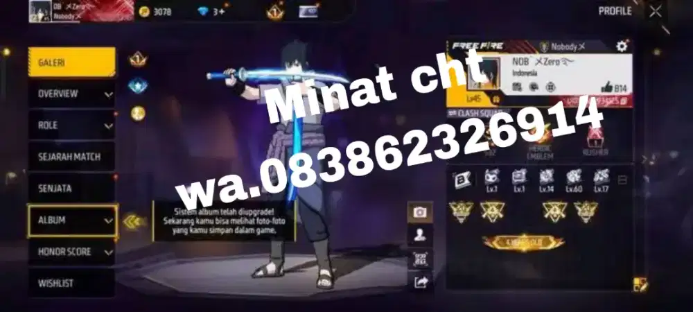 Jual akun ff spek GG murah di jamin aman dan Terpercaya