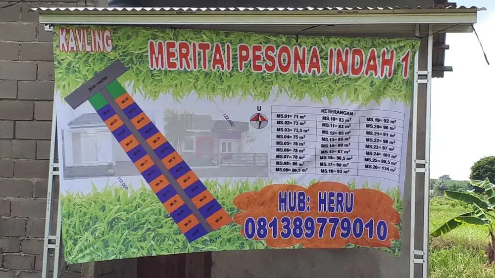 Tanah Dijual di Sei Pinang Rambutan Meritai Gelebak Jakabaring Plaju