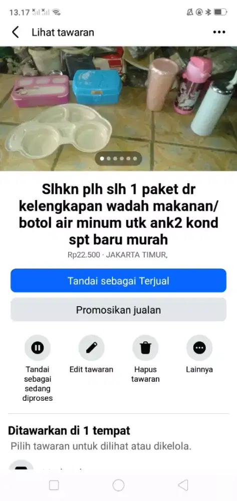 Slhkn plh slh 1 paket dr wadah mkn an/botol air utk ank2 ke sklh dll