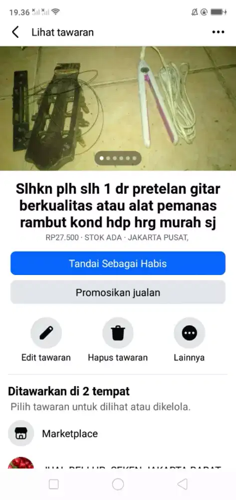 Slhkn plh slh 1 dr alat pemanas rambut atau sblh nya hrg murah cpt dpt