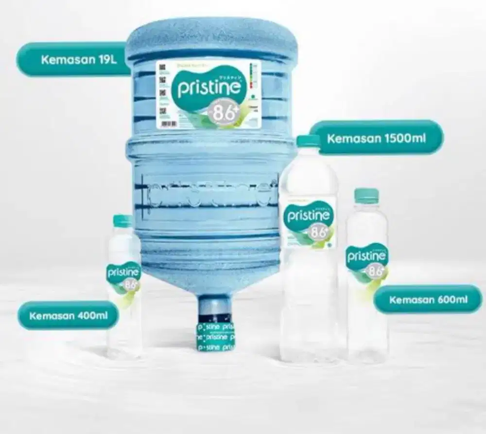Agen Air Mineral Pristine 8.6+ / Pristine Galon / Pristine Botol