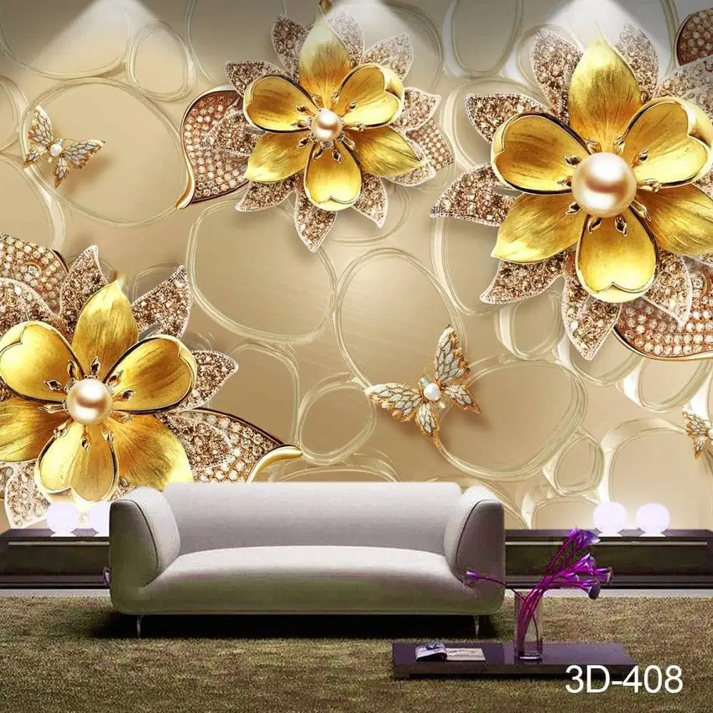 Wallpaper Dinding 3D Custom Desain Korden Gorden Vitrase