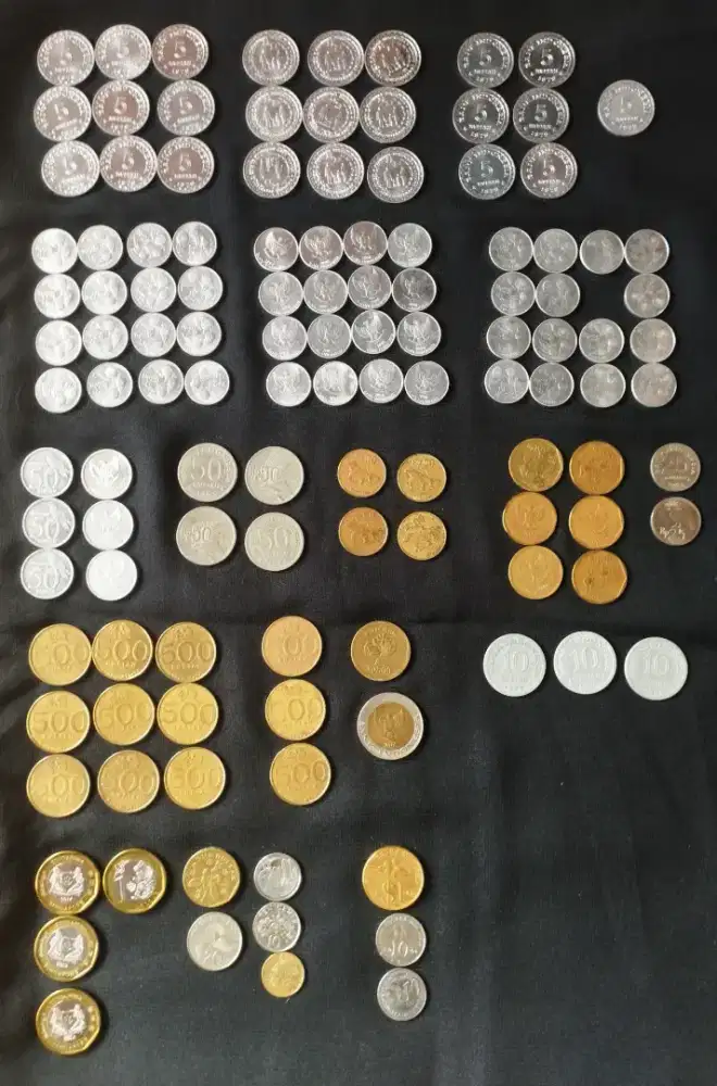 Jual koleksi pribadi uang koin dan kertas Asli/ lama borongan aja