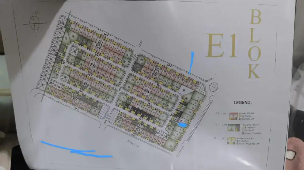 Disewakan tanah komersil luar cluster bukit palma  blok E dan D