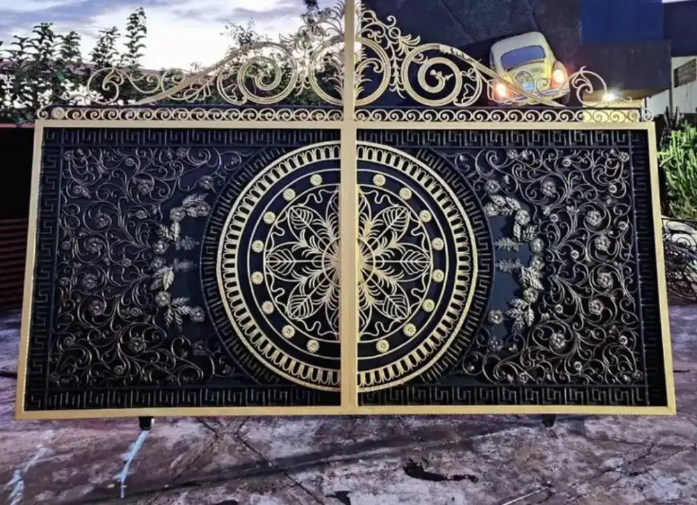 Bengkel las Lampung tralis kanopi pintu pagar gerbang tangga