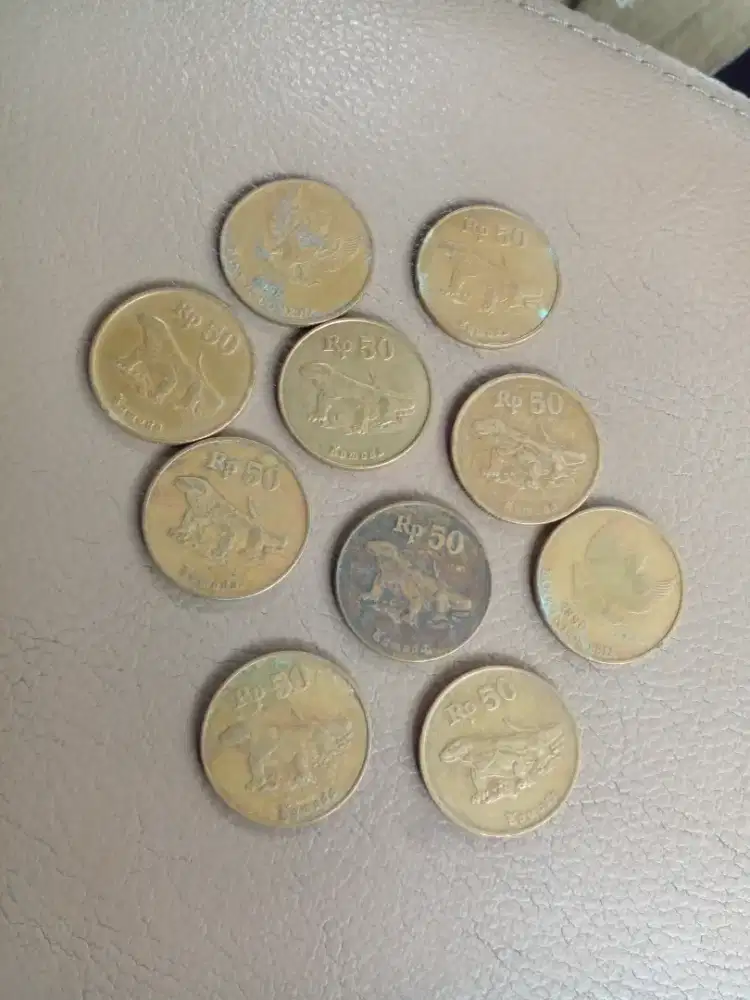 Koin kuno 50 rupiah komodo th 1991 sd 1992