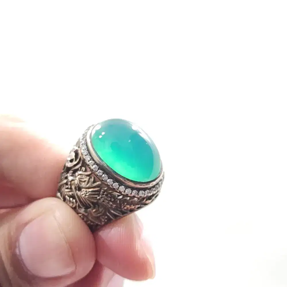 Bacan ring perak naga