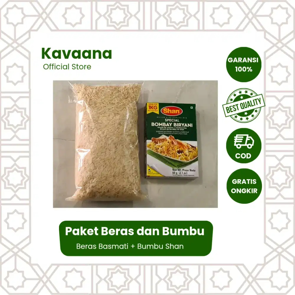 Paket Beras Basmati 1kg + Bumbu Shan