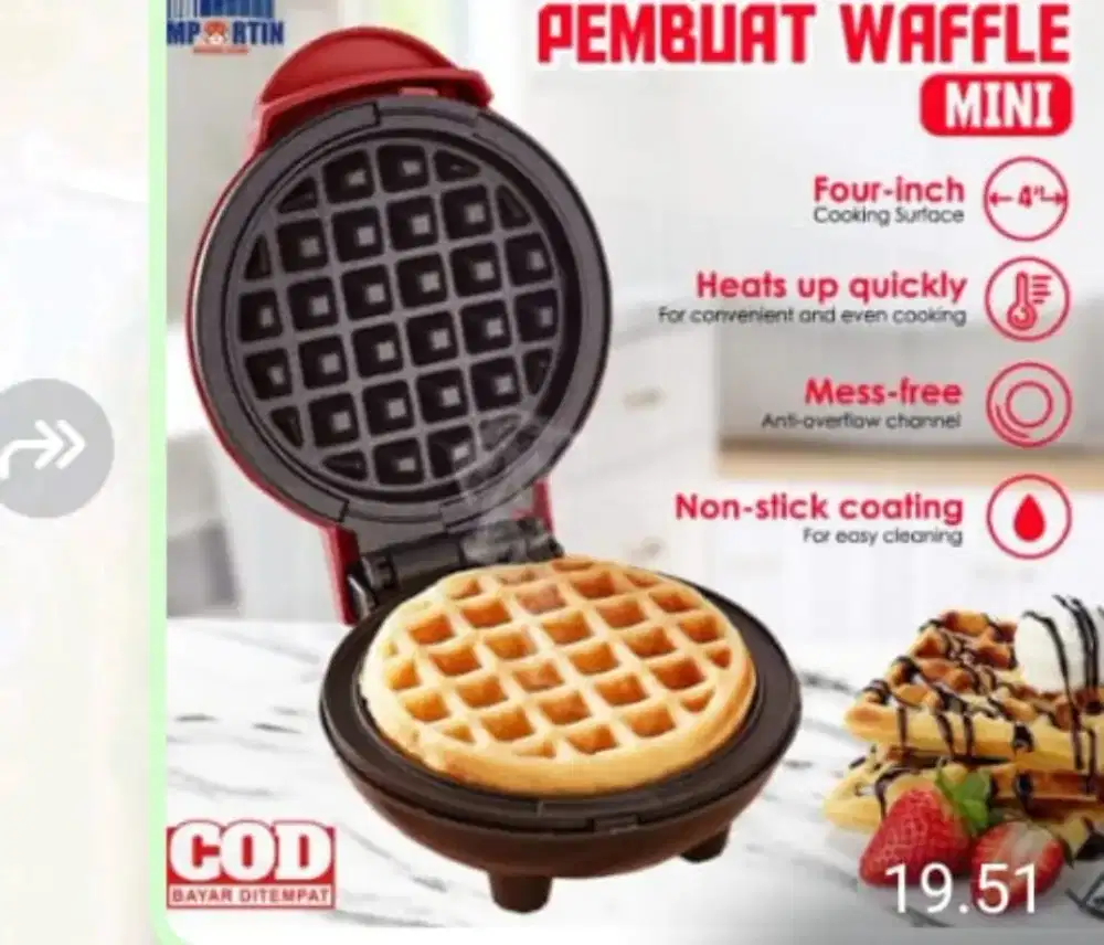 Cetakan wafel praktis & simpel