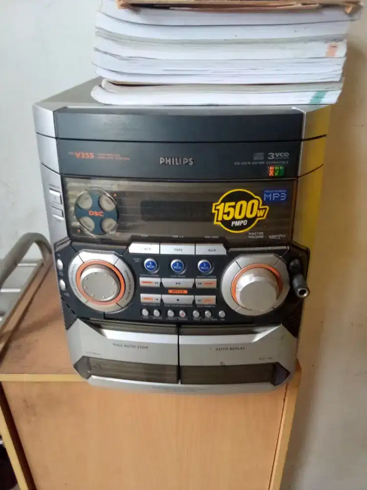 Jual Head unit Philips V355 bisa karaoke 1500w pmpo