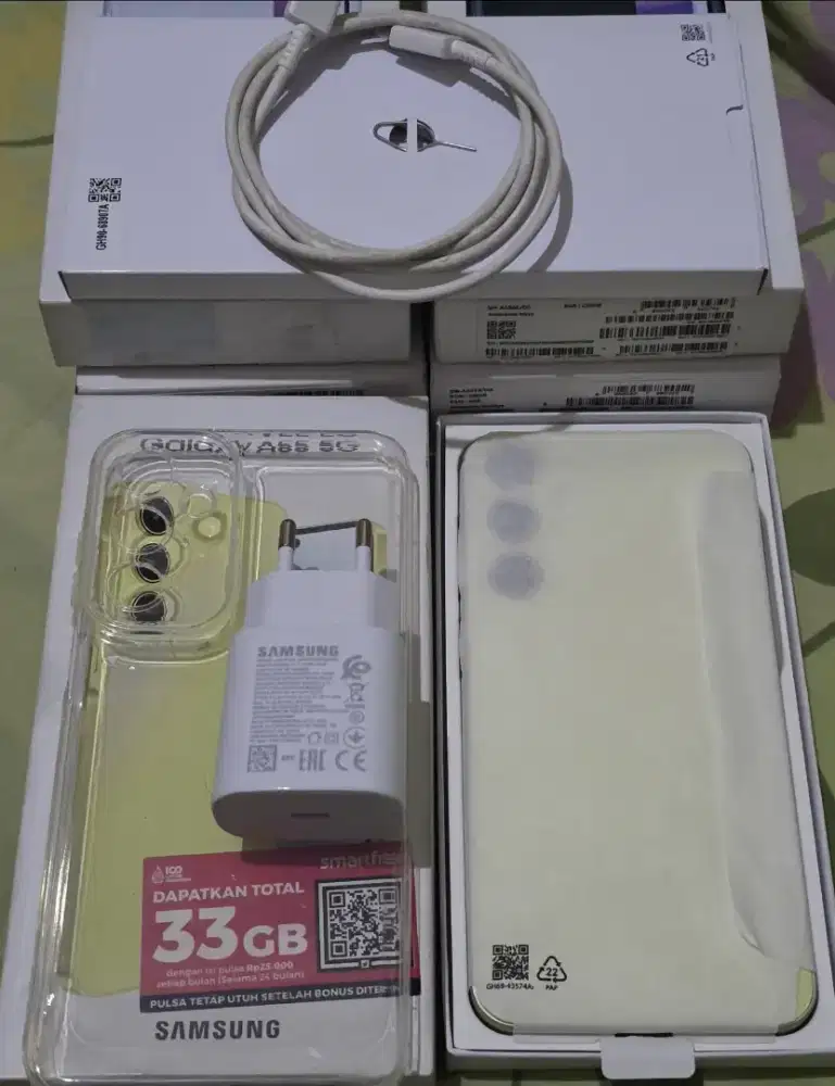Jual samsung A55 5g 12/256 likeNEW free ADAPTOR n case