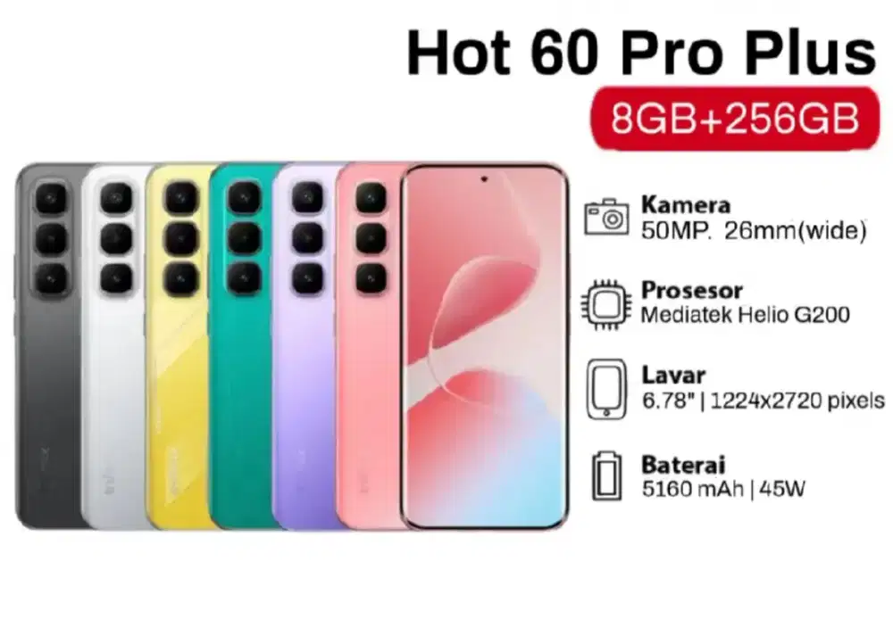 Infinix Hot 60 pro+ 8/256 garansi resmi