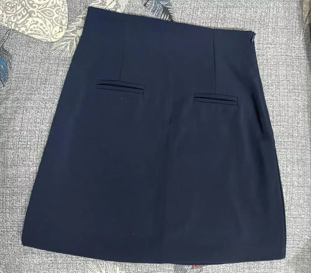 Rok Wanita Kantor Biru Dongker