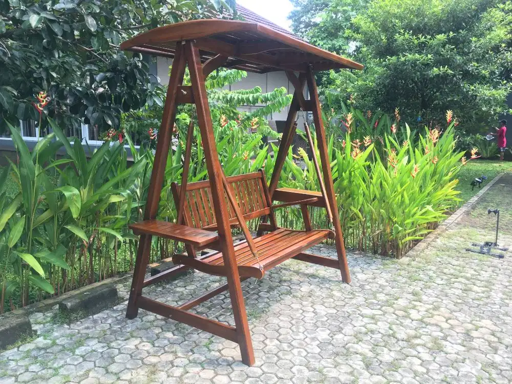 2026BP AYUNAN TAMAN KURSI AYUN ANAK KAYU JATI BOGOR